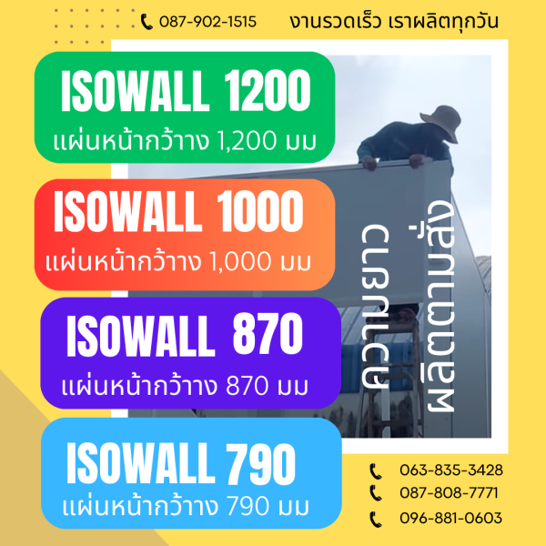 ISOWALL 1000 ผนังปิงปอง ผนังโฟมกันร้อน